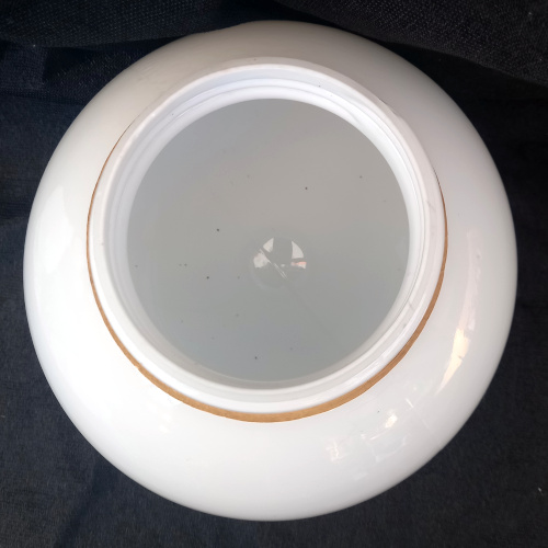 Large vintage white screw-in outdoor glass globe shade