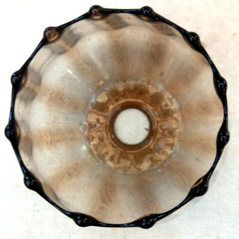 Retro brown glass lamp shade with vintage tinted finish