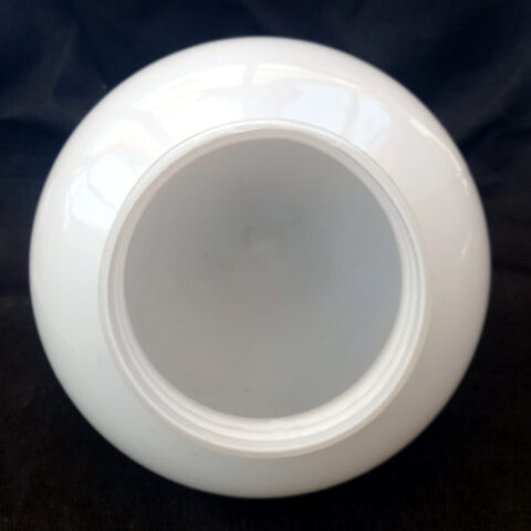 Vintage white screw-in frosted glass globe shade for outdoor light fixture