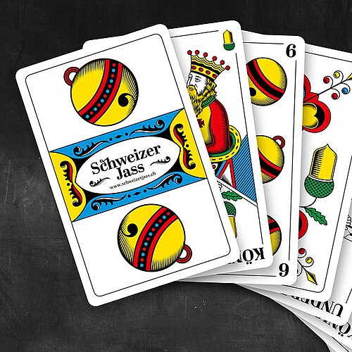 Traditional Swiss Jass card game being played at Willow Bank Heritage Village