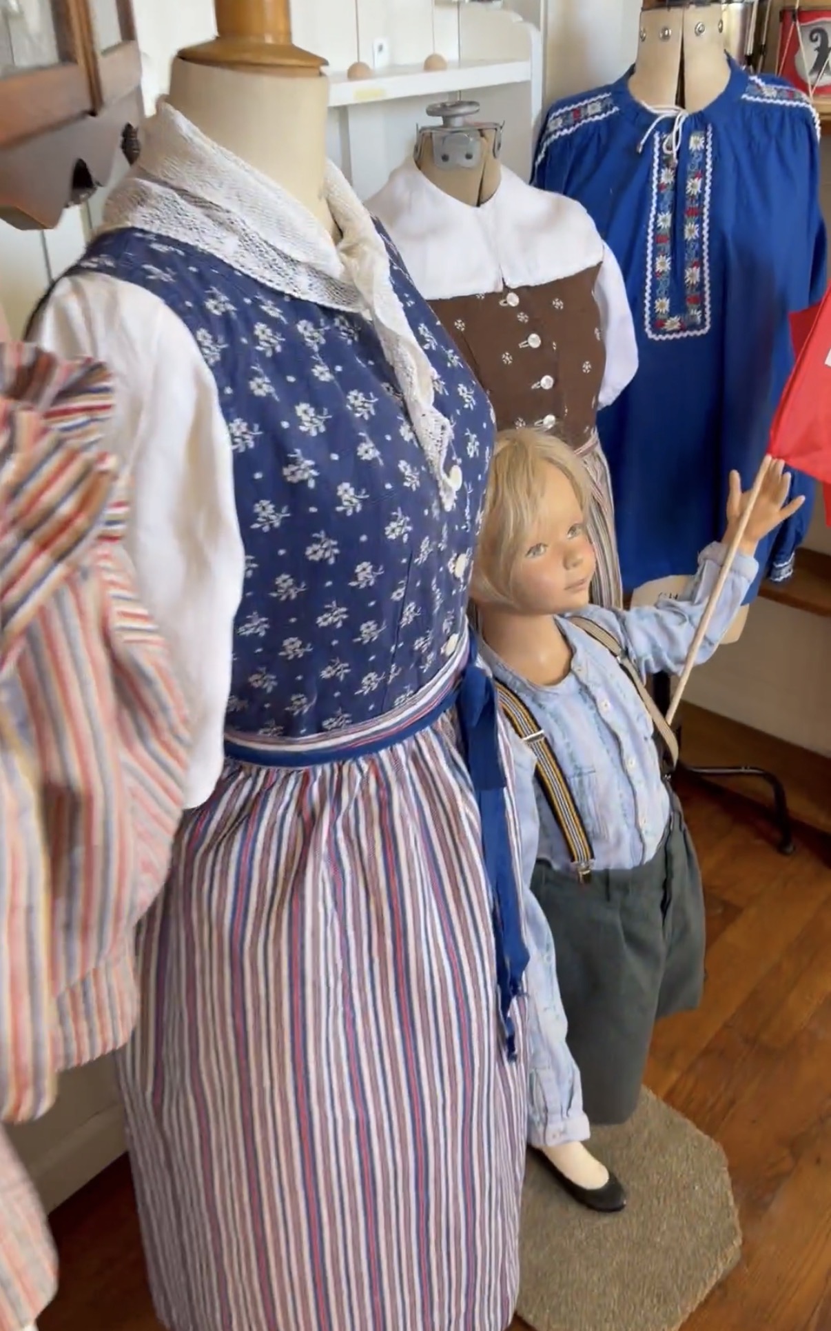 Traditional Basel-Landschaft and Basel-Stadt Trachten showcasing Swiss regional folk costumes