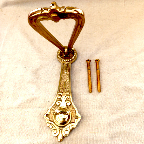 Tradco Door Knocker No. 1255 polished brass New Old Stock