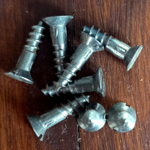 Vintage NOS 9 x 3/4″ Wood Screws Slotted Steel Countersunk x10 (ANTS-002)