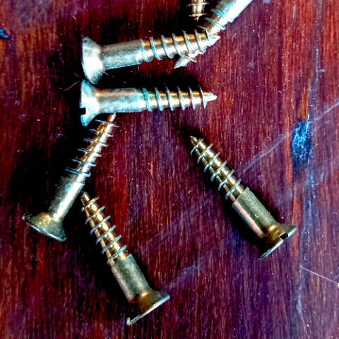 Vintage NOS 12 x 1-1/4″ Bronze Wood Screws Slotted Countersunk (ANTS-004)