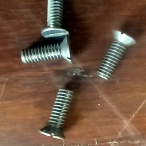 Vintage NOS 1/4 BSW x 3/4″ Slotted Steel Countersunk Machine Screws x10 (ANTS-006)