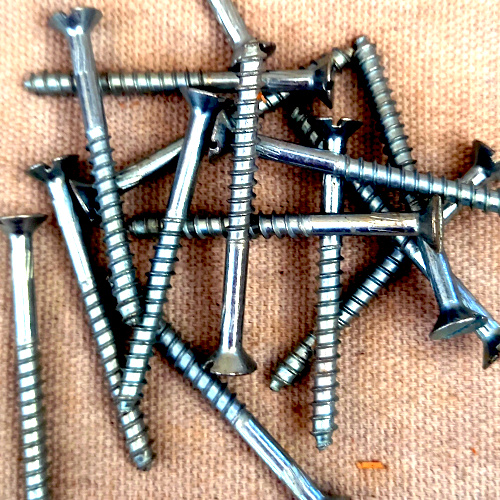 #9 x 2″ (4.5x50mm) vintage NOS slotted steel countersunk wood screw