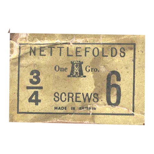 Vintage NOS #6 x 3/4″ slotted steel countersunk wood screw
