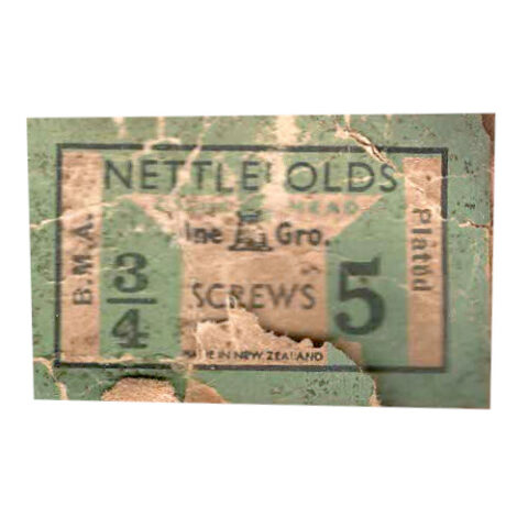 Three #5 x 3/4 inch vintage NOS Bronze Metal Antique slotted screws
