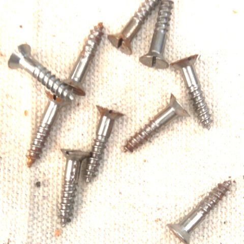 #7 x 3/4″ (3.8x20mm) Vintage NOS Slotted Steel Countersunk Wood Screw (ANTS-026)