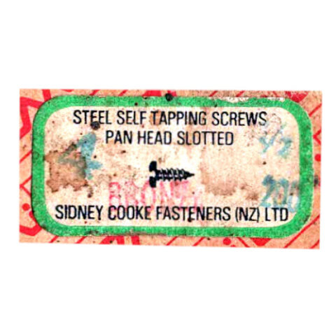Vintage NOS bronzed steel #3 x 5/8″ self tapping screws x10