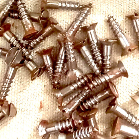 #8 x 3/4″ (4.2x19mm) Vintage NOS Steel Slotted Screw (ANTS-032)