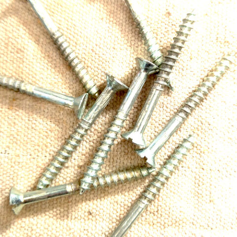 #9 x 1-3/4″ (4.5x45mm) Vintage NOS Slotted Steel (Bright Zinc) Countersunk Wood Screw (ANTS-035)