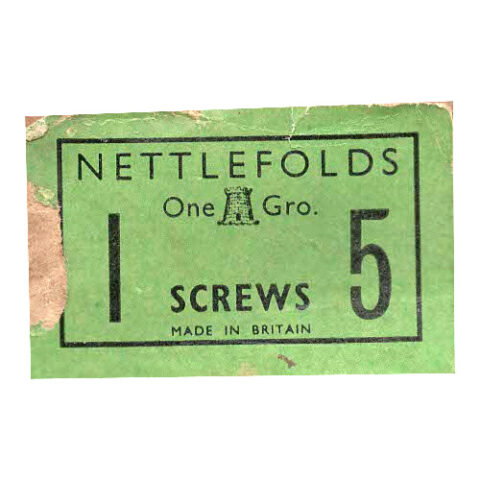 #5 x 1" vintage NOS slotted steel countersunk wood screw