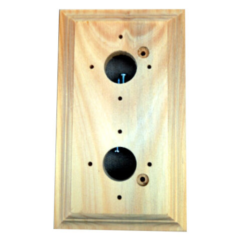 NOS Wooden Switch Block Rectangle 90x155mm 2 Gang (ANTV-169)