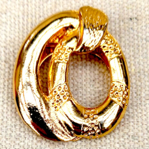 Vintage 1990s Gold-Tone Suzanne Paul Scarf Clip (BB-060)