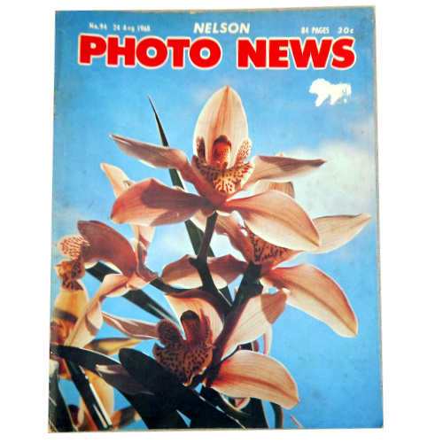 Cover of Nelson Photo News No. 94, published August 24, 1968, featuring vintage Nelson, New Zealand community photography.