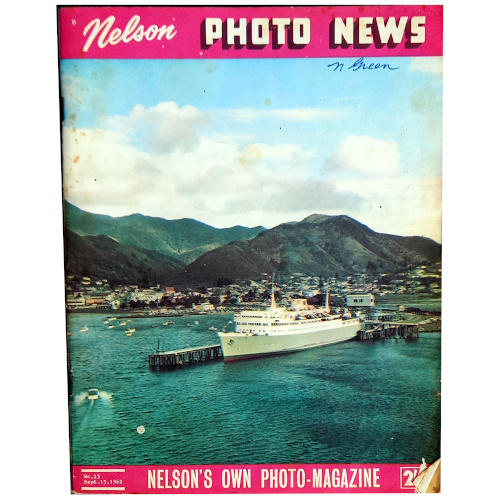 Cover of Nelson Photo News No. 23, published on 15 September 1962, featuring vintage community photography from Nelson, New Zealand.