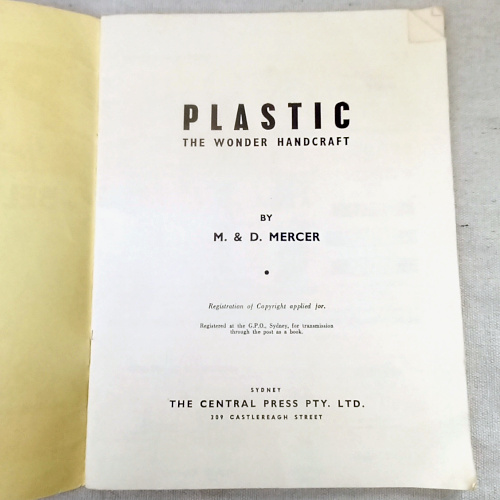 Plastic the Wonder Handcraft by M & D Mercer vintage collectible