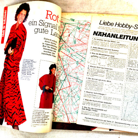 Burda Moden October 1987 German sewing magazine with sewing pattern