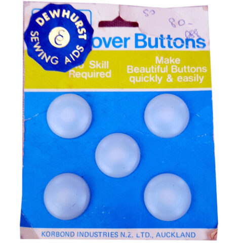 22mm Dewhurst Self Cover Buttons x5 (BUT-105) Original Packaging