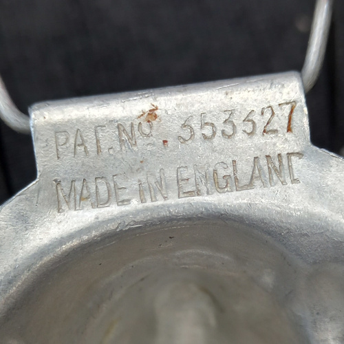 Vintage aluminium rabbit jelly mould marked Pat.No.353327 England