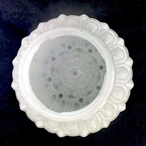Retro textured milk glass lamp shade with screw-in fitting