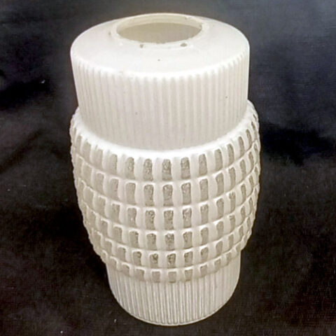 Retro Textured White Glass Lamp Shade Cylindrical (LAMP-098)