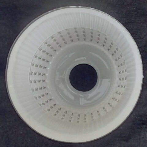 Retro cylindrical white glass lamp shade with textured finish