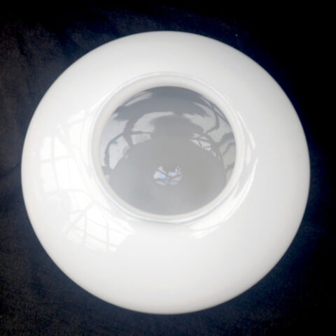 Retro schoolhouse milk white glass lamp shade