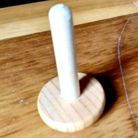 Vintage wooden darning mushroom for traditional sock and clothing repair