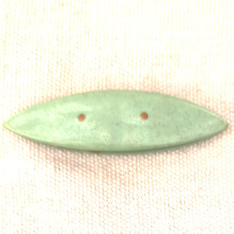 Vintage Green Marbled Celluloid Tatting Shuttle (MIS-060)