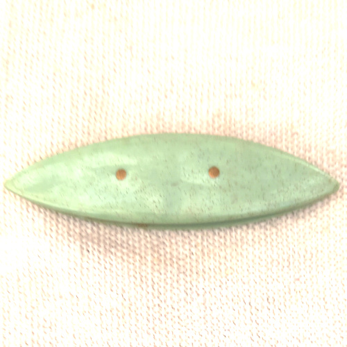 Vintage green marbled celluloid tatting shuttle