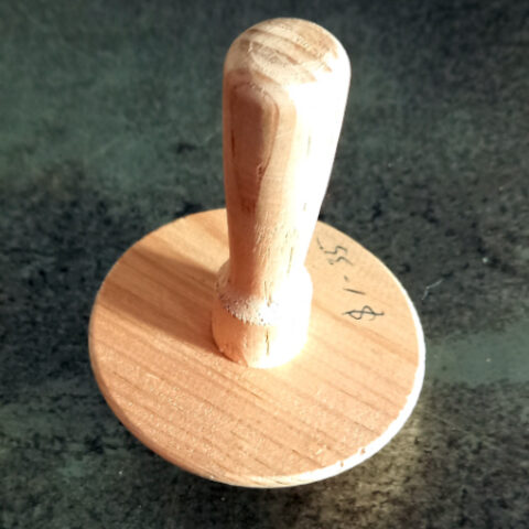 Vintage wooden darning mushroom sewing and sock mending tool