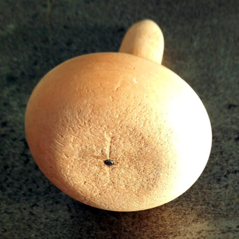 Vintage wooden darning mushroom for mending socks and knitwear