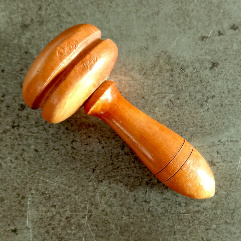 Vintage Wooden Darning Mushroom with Groove (MIS-064)