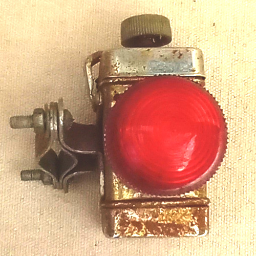 1960s Delite cycle lamp bike light made in Hong Kong with surface rust