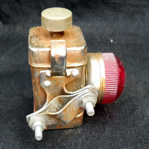 1960s Delite cycle lamp bike light made in Hong Kong with surface rust