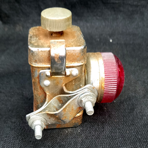 1960s Delite cycle lamp bike light made in Hong Kong with surface rust