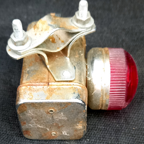 1960s Delite cycle lamp bike light made in Hong Kong with surface rust