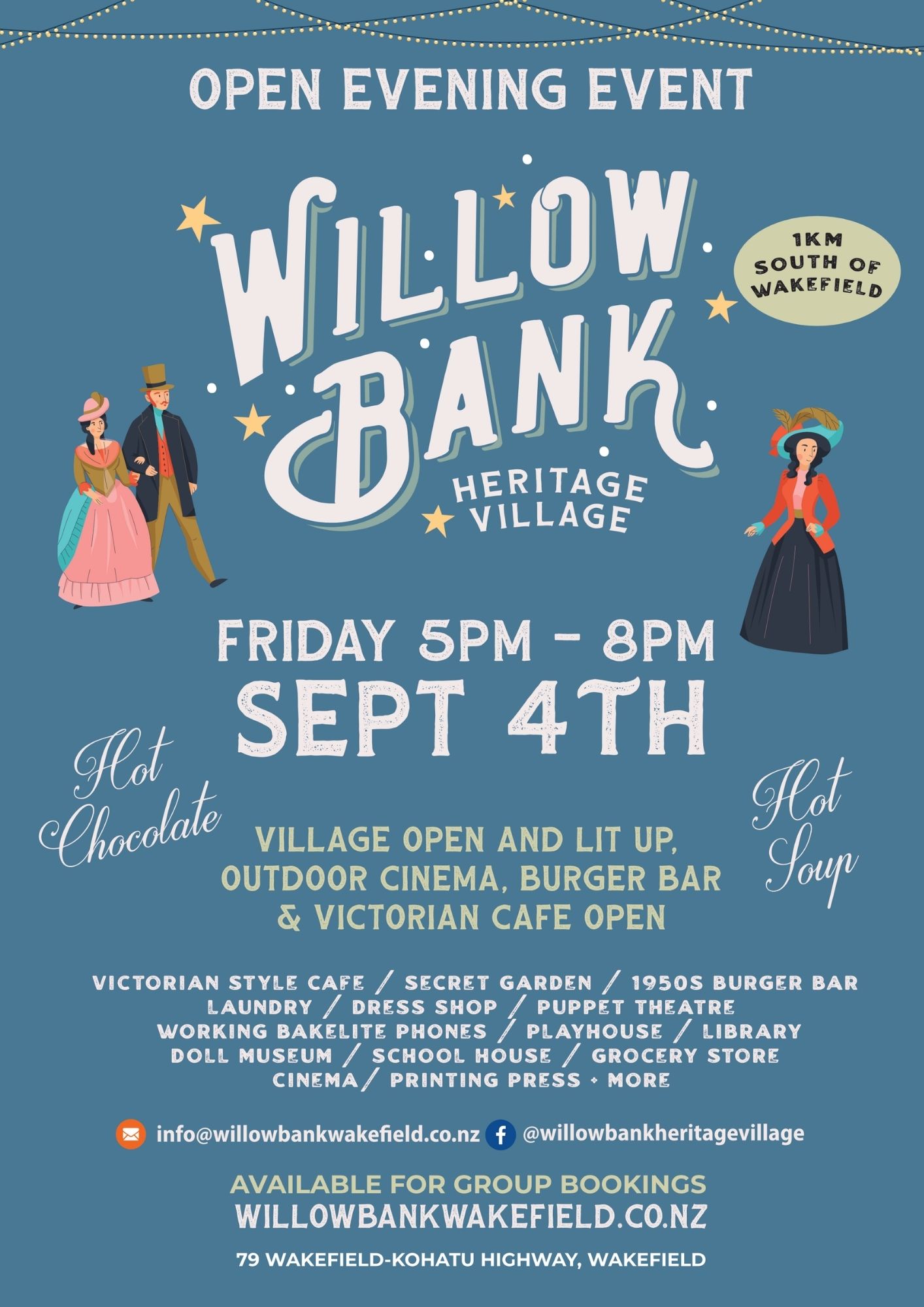 Willow Bank Heritage Village Open Evening Friday 4 September 2026