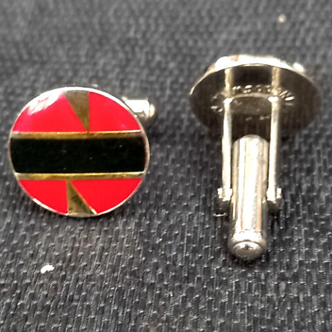 Vintage enamel metal cufflinks by WTN Goodwill Agencies