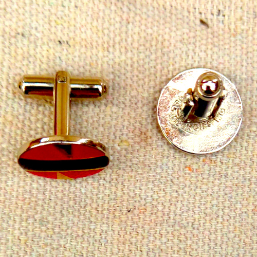 Vintage enamel metal cufflinks by WTN Goodwill Agencies