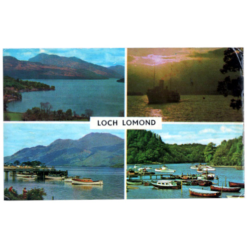 1975 vintage Loch Lomond postcard by Precision Limited St Ives