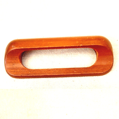 Retro reddish-brown wooden oval flush pull handle