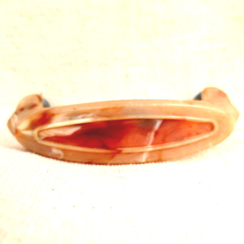 Retro marbled plastic pull handle with 75mm C/C spacing
