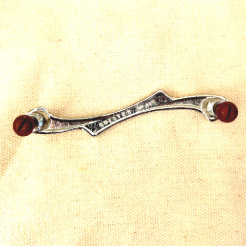 Vintage Chester No. 400 chrome pull handle with 88mm centre-to-centre spacing