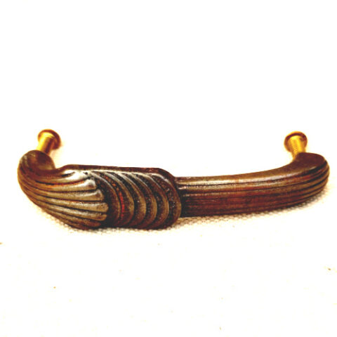1887 Antique Cast Iron Handle – 80mm Centre-to-Centre – Reg No. 82513 (ANTR-130)