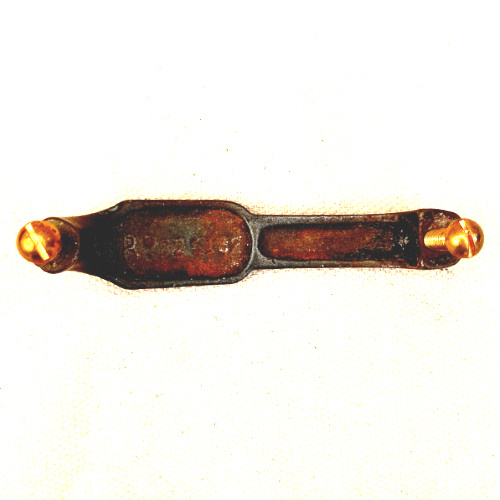 1887 antique cast iron handle C/C 80mm with Reg No. 82513