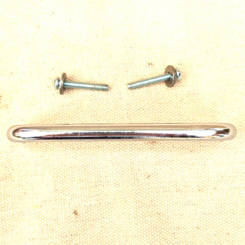 Vintage tubular U-shaped pull handle with 100mm C/C spacing