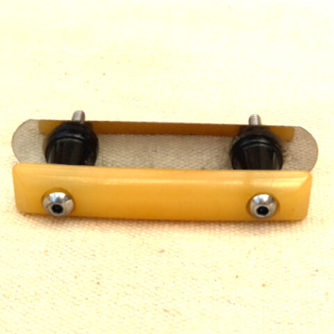 Art Deco Light Yellow Pull Handle with Back Plate C/C 50mm (ANTR-134)